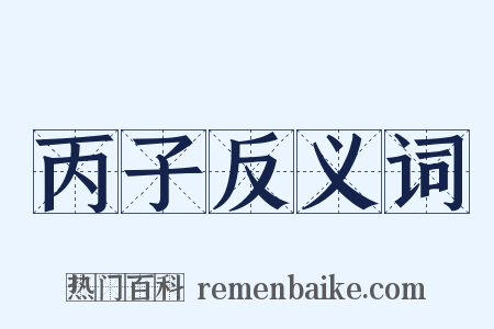 丙子反义词是什么意思的图片